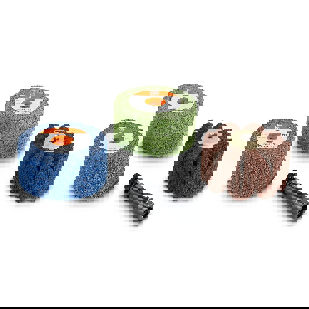 Handheld Buffer & Polisher Accessories; Accessory Type: Buffing Wheel; Product Type: Buffing; Includes: Sinus Fleece Wheel, Fine (6 37 21 056 01 0); Flexible Wheel, 60 Grit, Medium (6 37 21 054 01 0); Flexible Wheel, 180 Grit, Fine (6 37 21 055 01 0); Arb